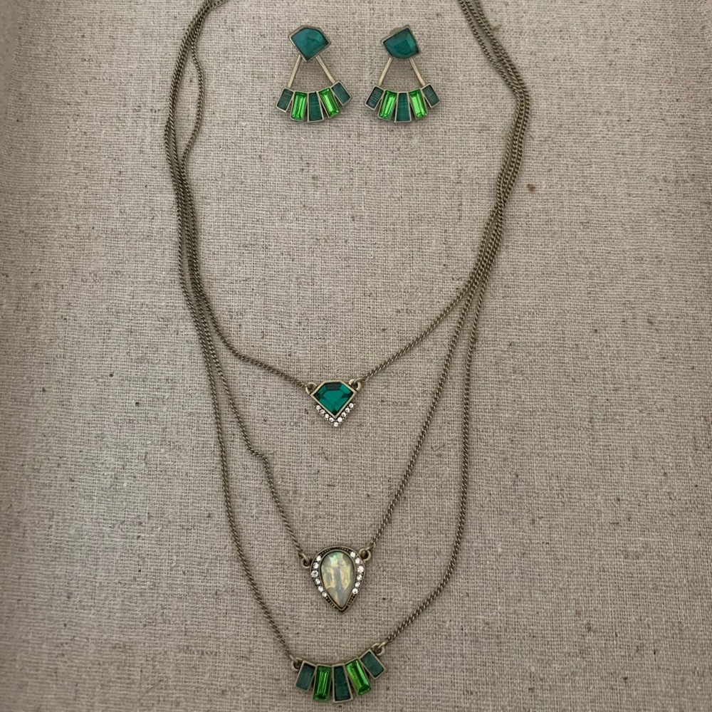 Chloe + Isabel Necklace and Ear Jacket Set
